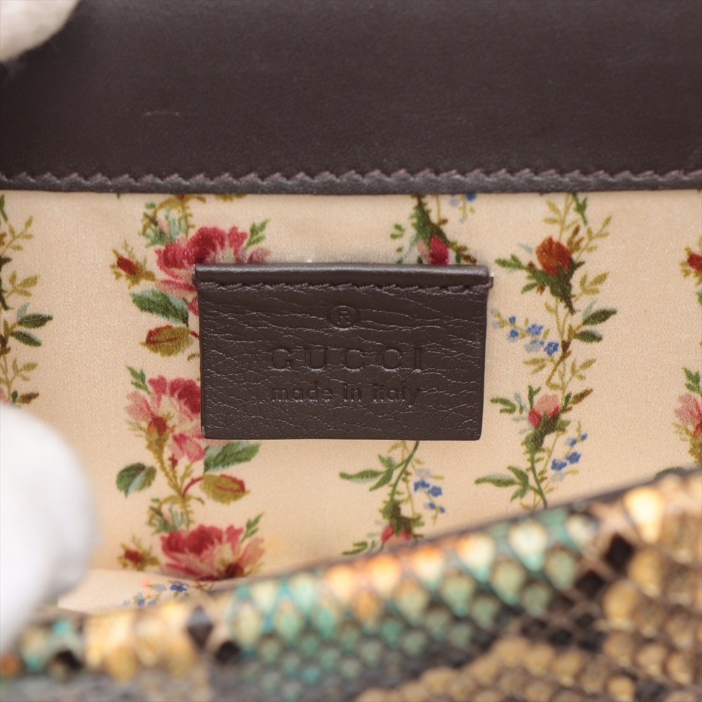 Gucci Python Chain Shoulder Bag Brown - image 8